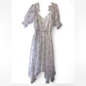 Elegant Purple Floral Women's Dress